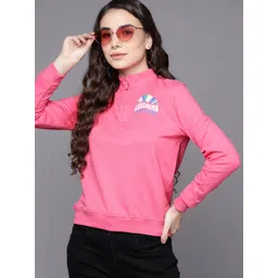 Allen Solly Woman Women Pink Pure Cotton Printed Sweatshirt-picture-39