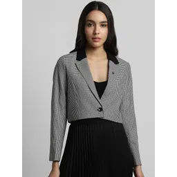 Allen Solly Woman Women Printed Crop Blazer image 1