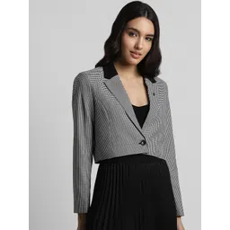 Allen Solly Woman Women Printed Crop Blazer image 4