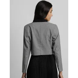 Allen Solly Woman Women Printed Crop Blazer image 5