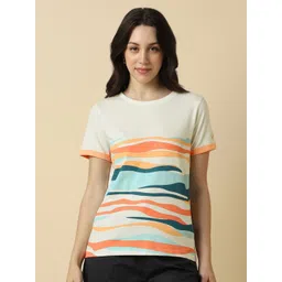Allen Solly Woman Women Printed Round Neck Cotton T-shirt-picture-35