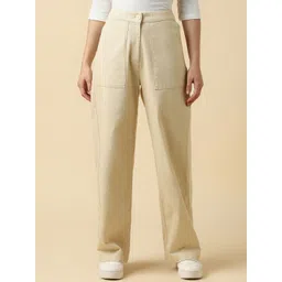 Allen Solly Woman Women Regular Fit Mid-Rise Cotton Trousers-picture-29