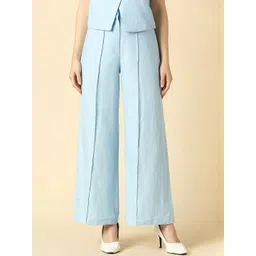 Allen Solly Woman Women Regular Fit Mid-Rise Formal Trousers-picture-11