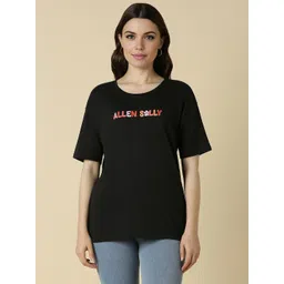 Allen Solly Woman Women Typography Printed T-shirt-picture-40