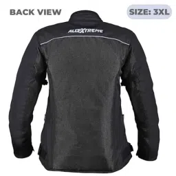 AllExtreme AVIANT Mesh Fabric Black &a; Green Air Women Bike Riding Jacket with Armour Protector Elbows &a; Shoulders, Size: 3XL image 2