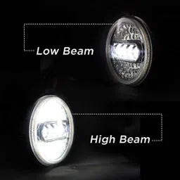 AllExtreme Ex7Iyp2 7 inch Full Ring Round White Led Headlight With Hi/Low Beam Yellow &a; White Angel Eye Lamp Compatible With Royal Enfield Bullet, Harley Davidson Jeep Wrangler (75W), (Pack of 2) image 3