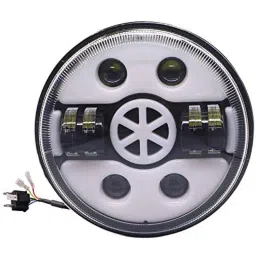 AllExtreme Ex7Wh09 7 inch Full Ring Round White Led Headlight With Hi/Low Beam Multicolor Angel Eye Lamp Compatible With Royal Enfield Bullet, Harley Davidson Jeep Wrangler (75W)-picture-42