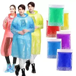 AllExtreme Polyethylene Hooded Random Color Poncho Raincoat Free Size for Unisex, EX-RC-06 (Pack of 6)-picture-32