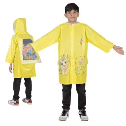 Allextreme Raincoat Yellow Color Unicorn Print Size XL with Hood, School Bag Cover and Carry Pouch for Kids (6-7 Years), HCR-00T-picture-21