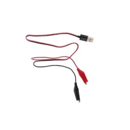 Alligator Test Clips Clamp To USB Male Connector Power Supply Adapter Wire 58cm Cable Red And Black-picture-18