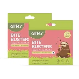 .allter Bite Buster Natural Mosquito Patches for Baby, Adults|12-Hour Protection| DEET-Free, Citronella & Lemongrass Oil| Protects from Dengue, Chikungunya & Malaria| 48 Patches-picture-23