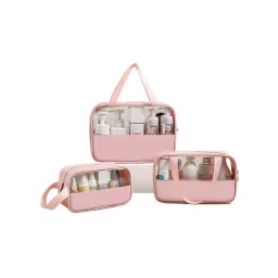 allure AllureToiletry Bag Pink - Pack of 3-picture-13