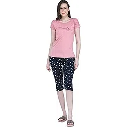 allure blue Women TOP & Capri Night Suit Set-picture-18