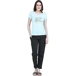 allure blue Women TOP & Pyjama Night Suit Set-picture-30
