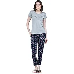 allure blue Women TOP & Pyjama Night Suit Set-picture-22