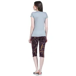 allure blue Women TOP & Capri Night Suit Set image 5