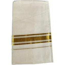 alluvy Kuthampully Men's Kerala Kasavu Dhothi Cotton | Golden Kerala Kasavu Mundu | Plain Cotton Dhoti For Men | Traditional South Indian Kasavu Mundu | EKM-891 | Pack -1-picture-48