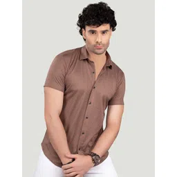ALMATY Men Comfort Slim Fit Opaque Casual Shirt-picture-12