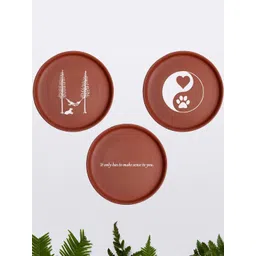 ALMIRO TREE Brown Paws Pines & Purpose Terracotta Wall Plate-picture-37