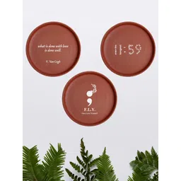 ALMIRO TREE Pack of 3 Terracotta Wall Plate Set-picture-38