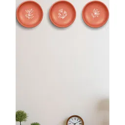 ALMIRO TREE Set Of 3 Terracotta Wall Plate Plant Illustrations Plates Wall Decor-picture-25