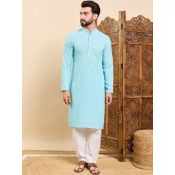 ALMORA Men Regular Kurta with Pyjamas-picture-36