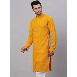 ALMORA Men Regular Sequinned Kurta with Pyjamas image 4