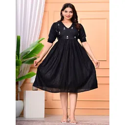 Aloan Beauty Women Embroidered Fit and Flare-picture-34