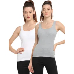 alpha beauty lingerie Women White, Grey Tank Top/Vest-picture-15