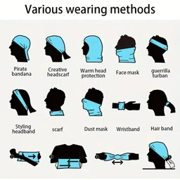 alpha stylist Black Bike Face Mask for Men & Women image 2