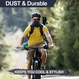 alpha stylist Black Bike Face Mask for Men & Women image 4