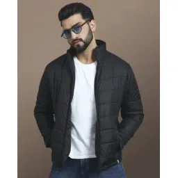 alpha tribe Men Regular Fit Zip Front Puffer Jacket  -picture-15