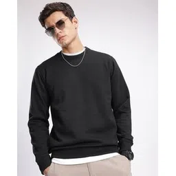 alpha tribe Men Round-Neck Regular Fit Sweatshirt-picture-29