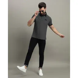 alpha tribe Men Regular Fit Polo T-Shirt image 4