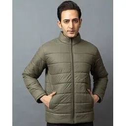 Men Regular Fit Puffer Jacket -image-2