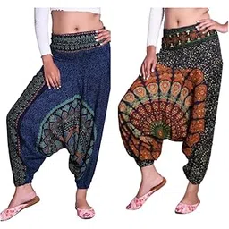 Alphanic Man & Woman Cotton Harem Pant Alibaba Baggy Bohemian Yoga Harem Pants Combo Pack-picture-44