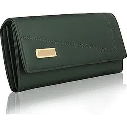 alsu Faux Leather Women's Green Wallet Hand Clutch | Phone Pocket | 4 Card Pockets (Arf-003Grn)-picture-32