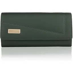alsu Faux Leather Women's Green Wallet Hand Clutch | Phone Pocket | 4 Card Pockets (Bz_Arf-003Grn)-picture-34