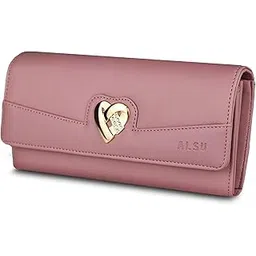 alsu Women's Hand Wallet Purse Clutch | Phone Slots | Coin Pocket | 4 Card Slots| Zip Pocket| Trendy| Party use| Casual use| Faux Leather| (Peach)-picture-12