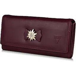 alsu Women's Wallet Hand Purse Clutch Vegan Leather | Phone Pocket | 4 Card Pocket (Maroon)-picture-19