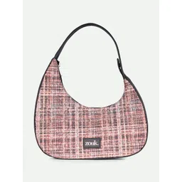 alt by zouk ZOUK Checked Printed Half Moon Shoulder Bag-picture-21