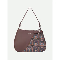 alt by zouk ZOUK Ira Peacock Ethnic Motifs Printed Leather Bucket Handheld Bag-picture-28