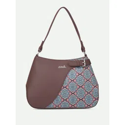 alt by zouk ZOUK Kolkata Nouveau Ethnic Motifs Printed Leather Bucket Handheld Bag-picture-26