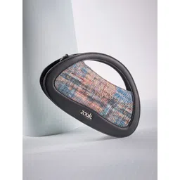 alt by zouk ZOUK Nadia Abstract Printed Jute Bucket Sling Bag-picture-25