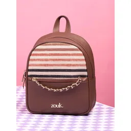alt by zouk ZOUK Women Striped Backpack-picture-23