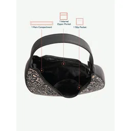 alt by zouk ZOUK Pithora Artistry Printed Half Moon Shoulder Bag image 5