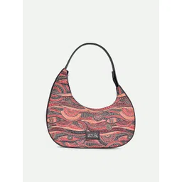 alt by zouk ZOUK Pithora Artistry Printed Half Moon Shoulder Bag image 1