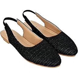 altek Women Ethnic Antiskid Fashinable Daily Use Soft Cloth Rexine Fabric Casualwear Durable Indoor Outdoor Chappal (13136)-picture-33