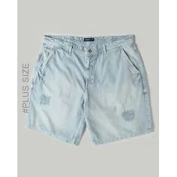 altheory by azorte Plus Size Relaxed Fit Overdyed Shorts-picture-13