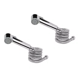 ALTURAS ABS Reva Health Faucet 1.5 m Stainless Steel Chrome Finish Hose Pipe Wall Hook (Set of 2)-picture-26